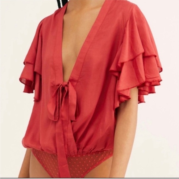 Free People Call Me Later Bodysuit Top - Picture 1 of 8